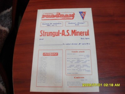 PROGRAM Strungul Arad - Minerul Baia Sprie foto