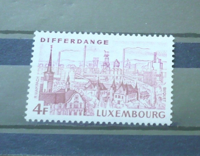 LUXEMBURG 1974 &ndash; ORASUL INDUSTRIAL DIFFERDINGEN, timbru nestampilat, B45