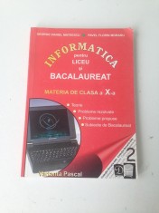 Informatica pentru liceu si bacalaureat/materia de clasa a X-a/2001 foto