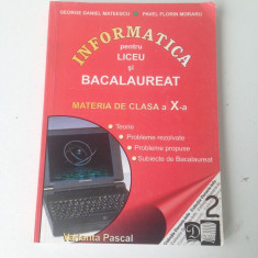 Informatica pentru liceu si bacalaureat/materia de clasa a X-a/2001