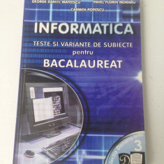 Informatica - teste si variante de subiecte pentru bacalaureat/G. Mateescu