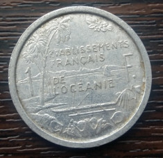 (M390) MONEDA OCEANIA FRANCEZA - 1 FRANC 1949, PROTECTORAT FRANCEZ foto