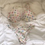 Costum de baie Louis Vuitton LV dama, Alb, Doua piese, M/L