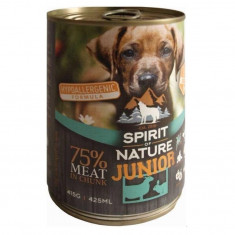 Spirit of nature - Junior Dog - conserva cu miel si iepure - 415 gr foto