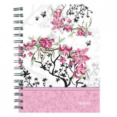 Agenda A5 Herlitz, Patratele, Spirala, Motiv Lady Like Bloom foto