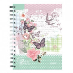 Notes A6 Herlitz, Patratele, Spirala, Motiv Lady Like Butterfly foto