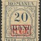 RARISIM-VARIETATE TAXA DE PLATA -SUPRATIPAR IN CASETA--CIFRA 2 MICA 1918 MNH