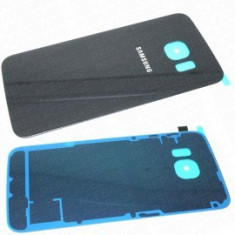 Capac baterie Samsung S6 G920F negru sticla carcasa foto