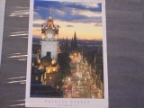 ANGLIA- EDINBURGH- PRINCES STREET NOAPTEA- CIRCULATA, TIMBRATA., Fotografie