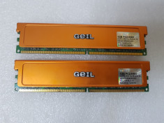 Memorie GeIL Ultra 2GB (2X1Gb) DDR2 800MHz GX22GB6400UDC - poze reale foto