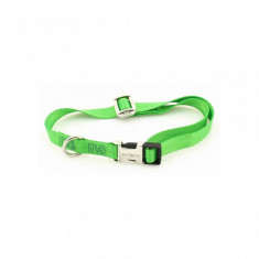 Zgarda nylon Petit Amis - verde - reglabila - 2.5 cm x 38-63 cm foto