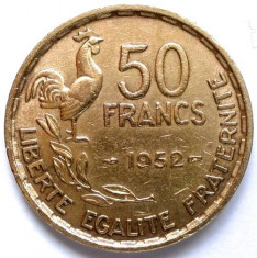 MOKAZIE , FRANTA , 50 FRANCS 1952 , URIASA 27mm. foto