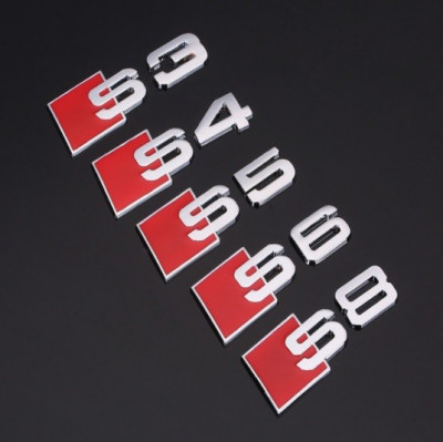 Accesoriu auto metal autoadeziv model pentru pentru AUDI S 3 4 5 6 8 1bucata foto