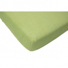 Cearsaf verde pentru pat bebe 70x140 cm Jollein foto