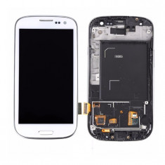 Display touchscreen rama Samsung S3 i9305 alb NO LOGO foto