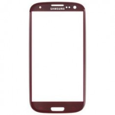 Sticla Samsung S3 ORIGINALA rosu i9300 i9305 glass geam foto
