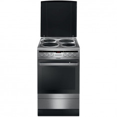 Aragaz electric Hansa FCEX58210, 4 zone de gatit, Cuptor electric, 8 functii, Grill, Rotisor, Clasa A, Inox foto