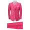 Costum barbatesc 2 piese cu cravata marimea 54, roz