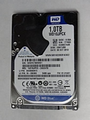 Hard Laptop Western Digital Black Blue 1 TB/5.400 rotatii, SATA-3, 6Gb/s, 100% foto