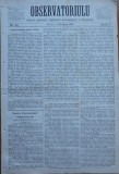 Cumpara ieftin Ziarul Observatorul ; Politic , national si literar , an 1 ,nr. 40 , Sibiu ,1878