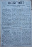 Ziarul Observatorul ; Politic , national si literar , an 1 ,nr. 40 , Sibiu ,1878