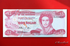 BAHAMAS - 3 Dollars 1984 - UNC foto