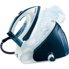 Statie de calcat PerfectCare Expert GC9222/02, 2400 W, talpa SteamGlide, 1.5 l, 300 g/min, alb/albastru foto