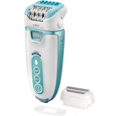 Epilator Aquaperfect Soft EP9300D0, 24 pensete, 2 viteze, alb/turcoaz foto