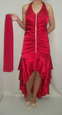 Rochie asimetrtica de culoare rosie (Culoare: ROSU, Marime: 42) foto