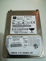 Hard disk 2.5 laptop IDE ATA 30Gb TOSHIBA MK3021GAS 4200 rot foto