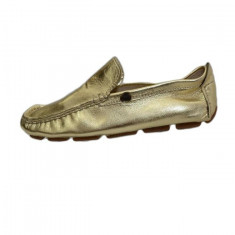 Pantof tip mocasin cu talpa foarte joasa, de culoare auriu (Culoare: AURIU, Marime: 40) foto