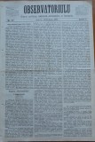 Cumpara ieftin Ziarul Observatorul ; Politic , national si literar , an 1 ,nr. 47 , Sibiu ,1878