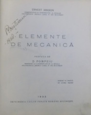 ELEMENTE DE MECANICA de ERNEST ABASON , desene in penita de AUREL JIQUIDI , 1933 , EXEMPLAR NUMEROTAT SI CU SEMNATURA AUTORULUI * foto