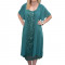 Rochie eleganta verde, masura mare, din tesatura lucioasa (Culoare: VERDE INCHIS, Marime: 54)