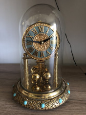 Ceas vechi,german,cu fir de torsiune,Kern,cupola din sticla foto