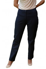 Pantalon in nuanta de bleumarin, design interesant (Culoare: BLEUMARIN, Marime: 46) foto