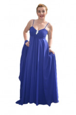 Rochie de seara inedita, model lung, elegant, de un albastru regal (Culoare: ALBASTRU, Marime: 44) foto