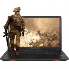 Laptop Gaming ASUS ROG 17.3 FHD, Intel Core i7-7700HQ 2.80GHz, 16GB, 1TB + 128GB SSD, DVD-RW, nVIDIA GeForce GTX 1050 4GB, Endless OS, Black foto