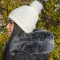 Caciula confortabila de iarna, culoare alba, cu model rafinat (Culoare: ALB, Marime: UNIVERSAL)