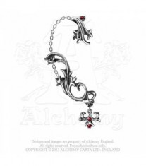 Cercel gotic tip ear cuff Silvanus foto