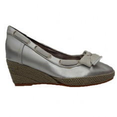Pantof cu talpa intreaga, joasa, disponibil in nuanta de argintiu (Culoare: ARGINTIU, Marime: 37) foto