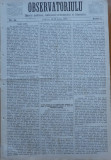 Ziarul Observatorul ; Politic , national si literar , an 1 ,nr. 44 , Sibiu ,1878