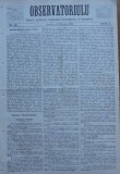 Cumpara ieftin Ziarul Observatorul ; Politic , national si literar , an 1 ,nr. 43 , Sibiu ,1878