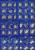 ROMANIA 2011 LP 1900 e ZODIAC I SET 6 MINICOLI DE 8 MARCI + 1 VINIETA MNH, Nestampilat