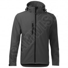 Jacheta Softshell de barbati Performance, rezistenta la vant si apa, gluga detasabila (Culoare: Gri metalic, Marime: XXXL, Pentru: Barbati) foto