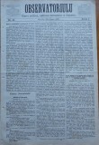 Ziarul Observatorul ; Politic , national si literar , an 1 ,nr. 45 , Sibiu ,1878