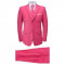 Costum barbatesc cu cravata, marime 52, roz, 2 piese