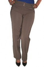 Pantaloni lungi, simpli si eleganti, de culoare bej (Culoare: BEJ, Marime: 36) foto