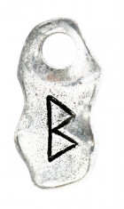 Pandantiv talisman cu rune Beorc foto