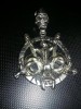 Pandantiv Craniu Vintage Pentagrama Punk Gothic UNICAT, Transport GRATUIT! Colier 7.5cm